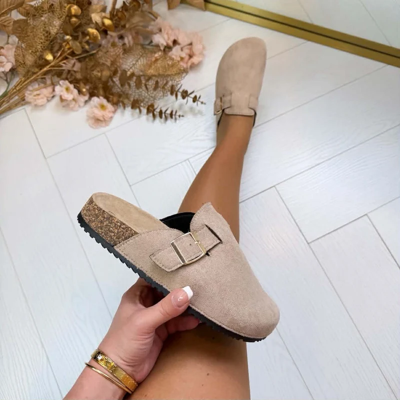 LAYLA SUEDINE INSTAPPER L-51 - KHAKI