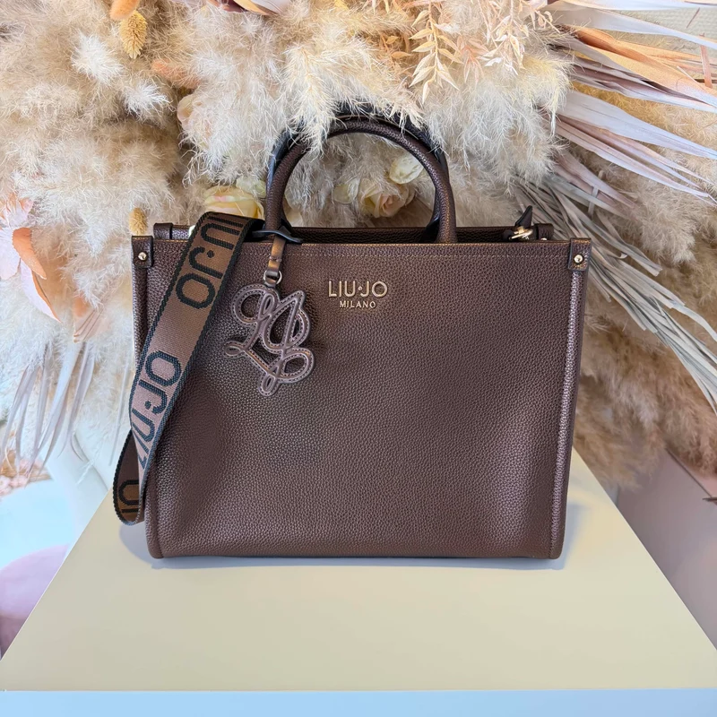 LIU JO RIDHI SHOPPING BAG AF6206/ES039 - T.MORO MET