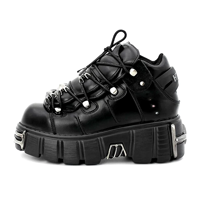 Dames Rock Boots Metal Decor Punk Stijl Sneakers