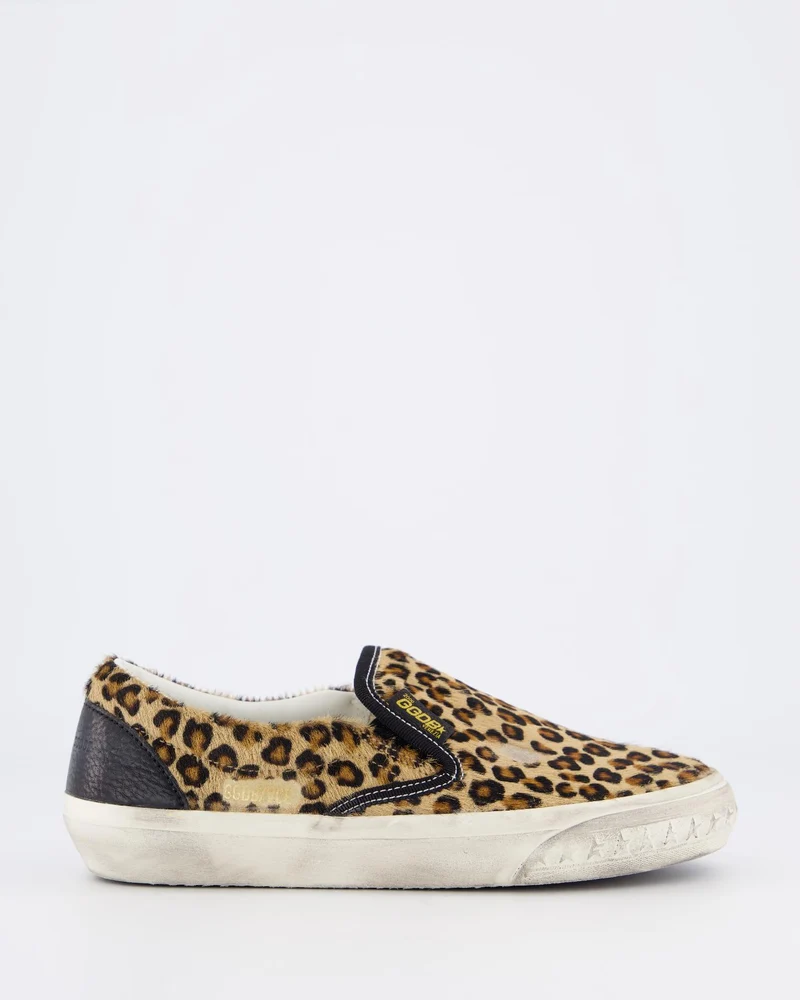 Golden Goose Dames Vce Horsy Slip on Beige sneakers