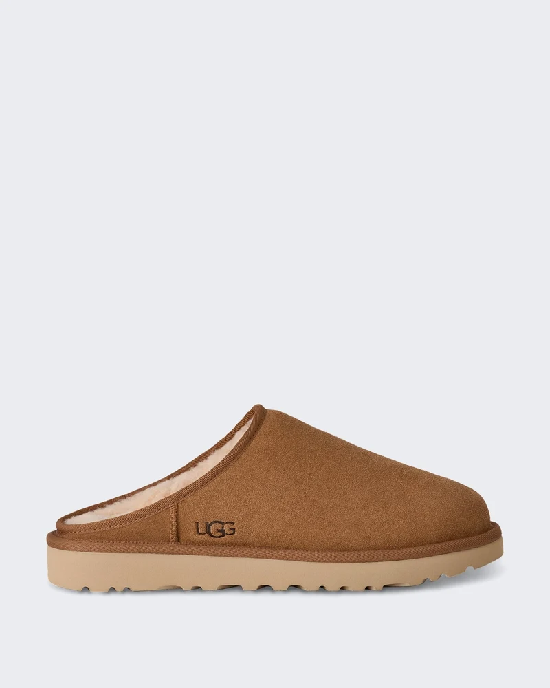 Heren Classic instapper slipper in Beige Chestnut