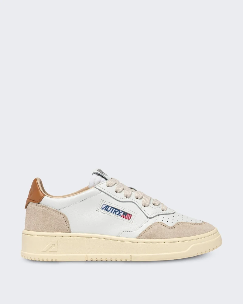 Dames Aulw-Ls16-Medalist Low Wom Leat/Suede Wht/Lion Wit