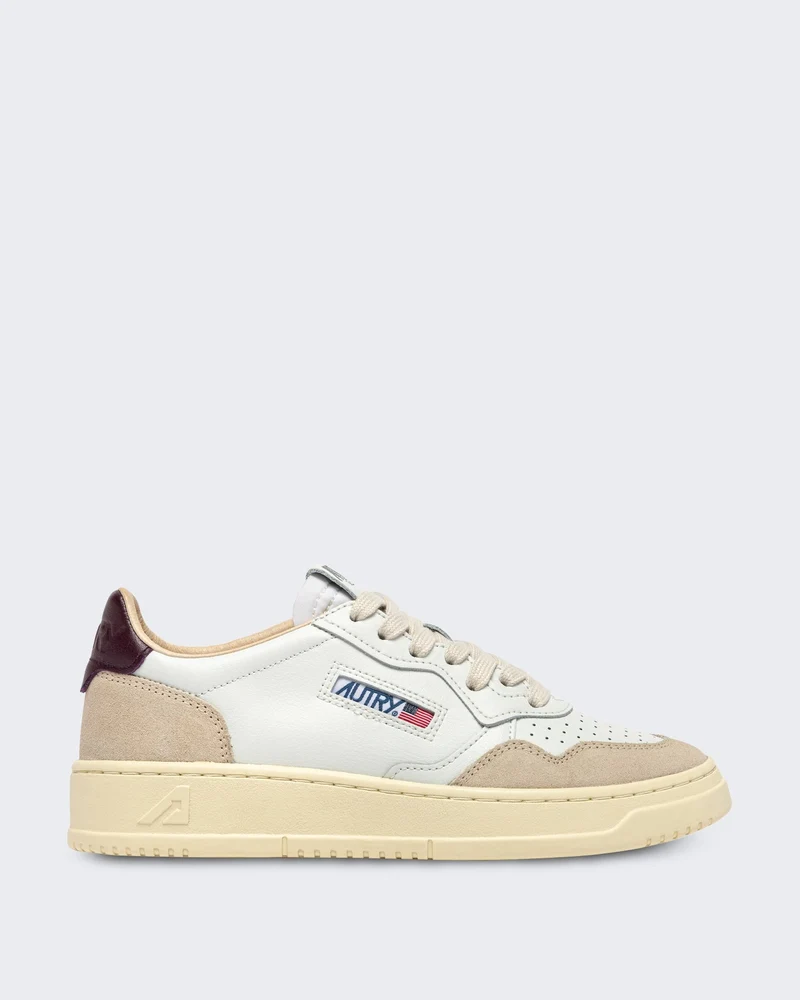 Dames Medalist Low sneakers leer suede Wit