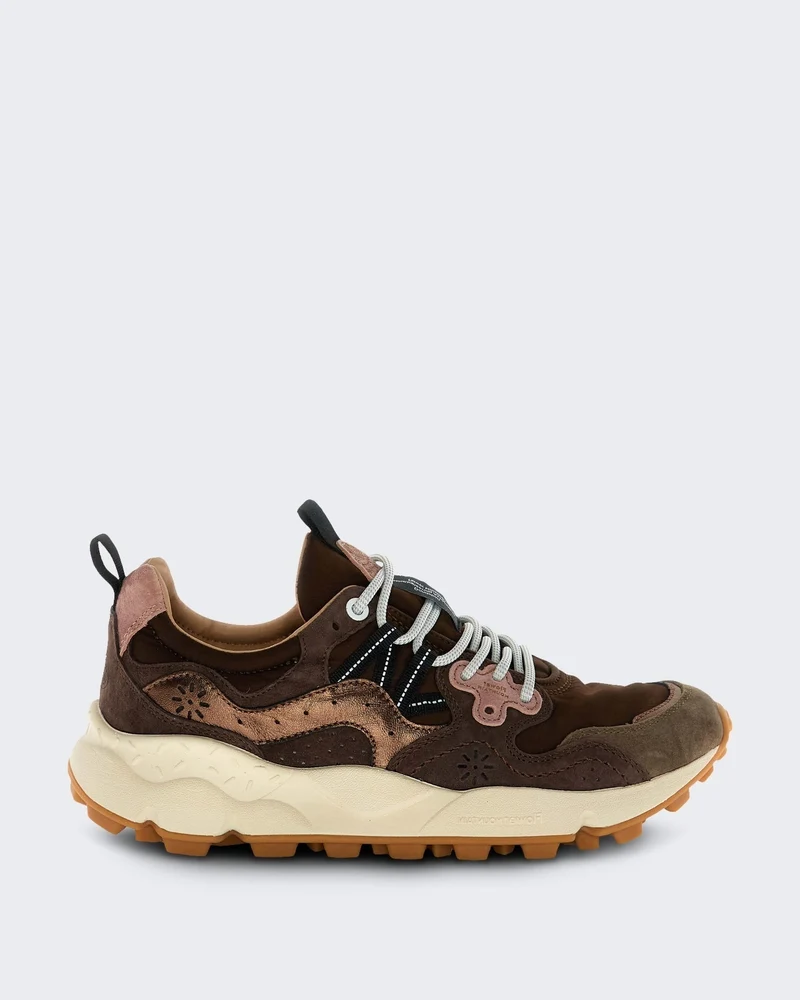 Dames Yamano Uni Lage sneaker met veters Bruin