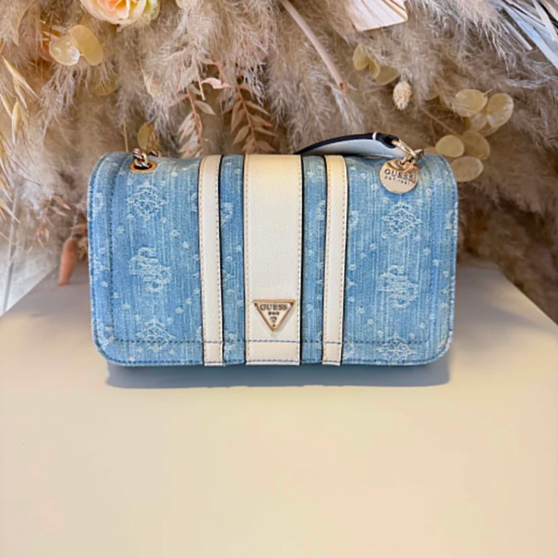 GUESS NOELLE II CONVERTIBLE XBODY FLAP BAG DL967221 - DENIM/LOGO