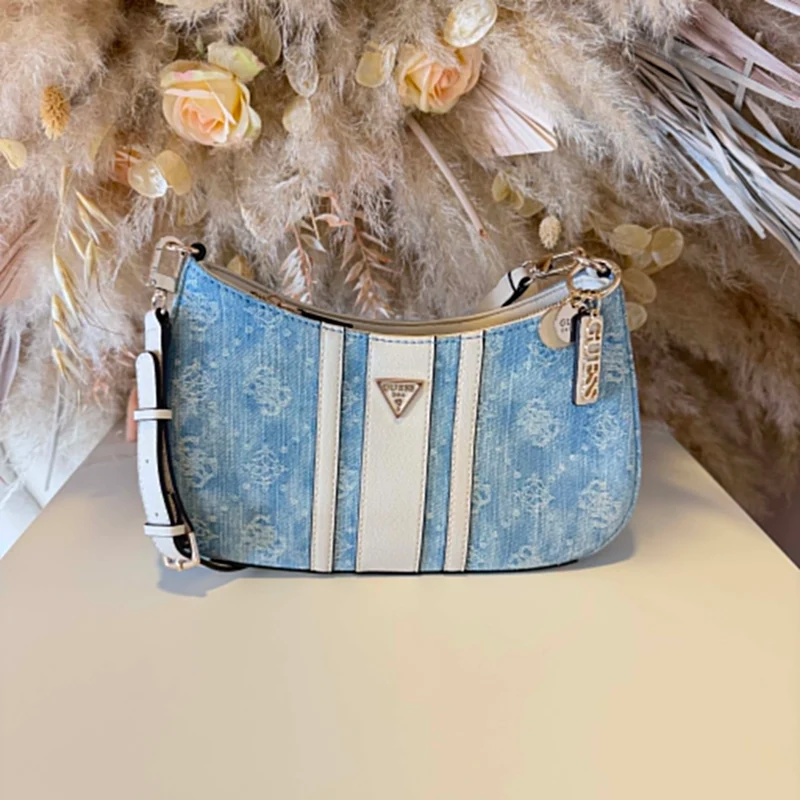 GUESS NOELLE II TOP ZIP SHOULDER BAG DL967218 - DENIMLOGO