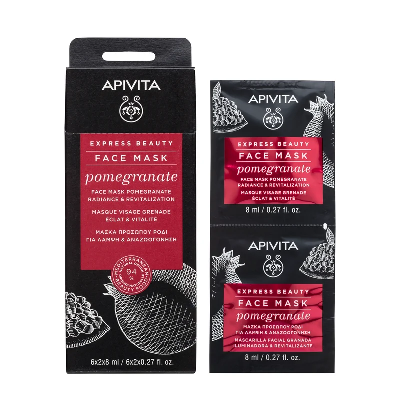 APIVITA Express face mask pomegranate 2x8 8 ml