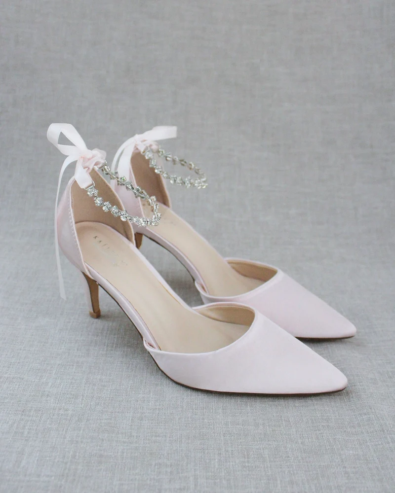 Evening Pumps with Amaryllis Crystal Strap