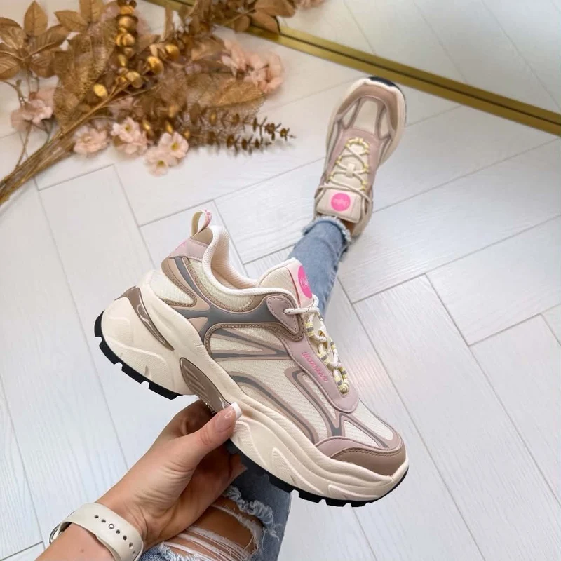 BUFFALO CLAW SNEAKER 16352 - CREAM/ROSE