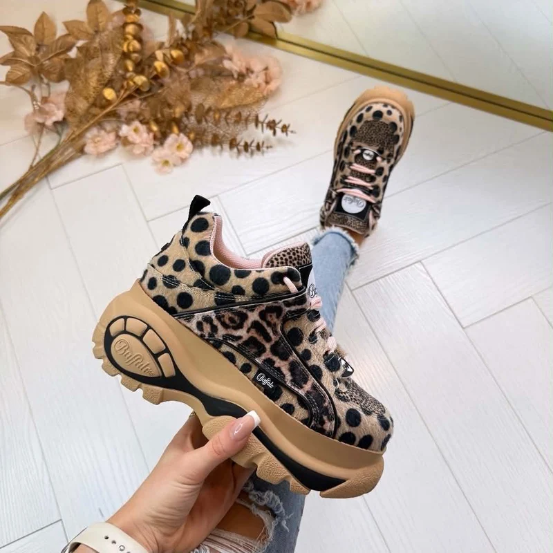 BUFFALO 1339-14 SNEAKER 16459 - CREAM/BLACK