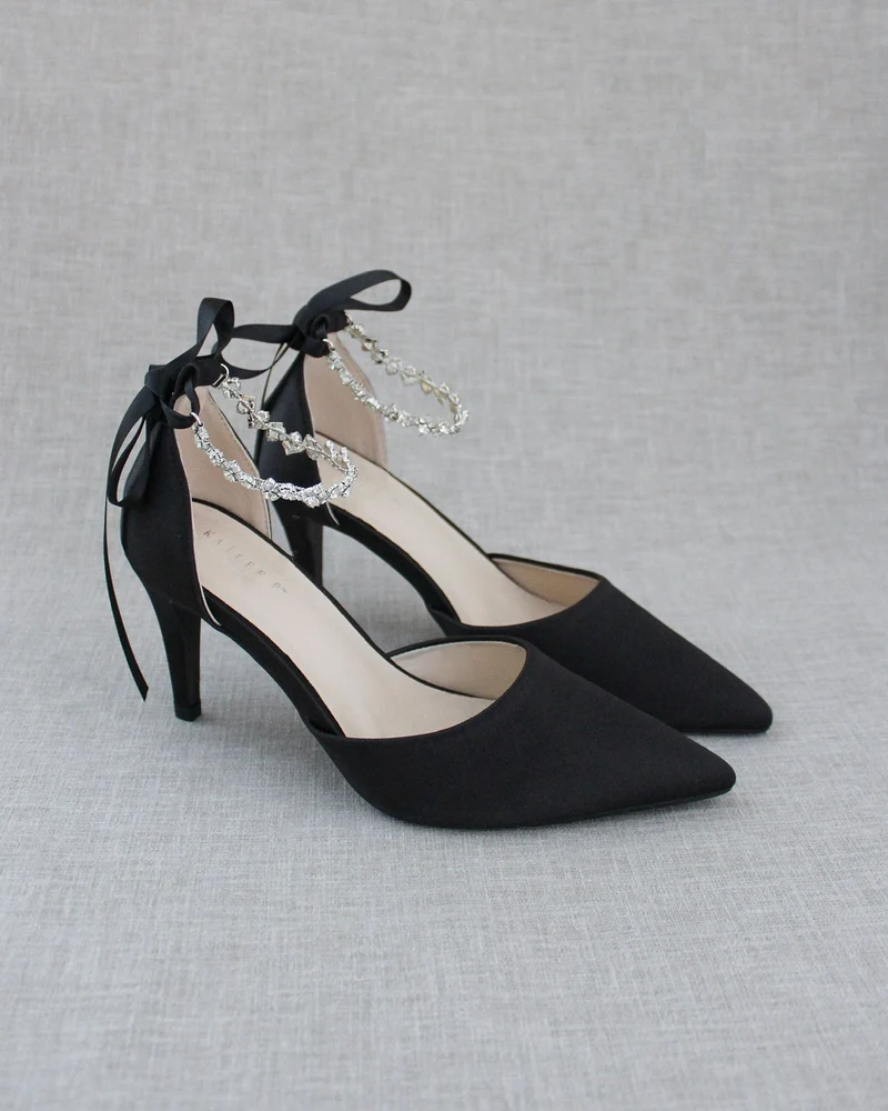 Evening Pumps with Amaryllis Crystal Strap