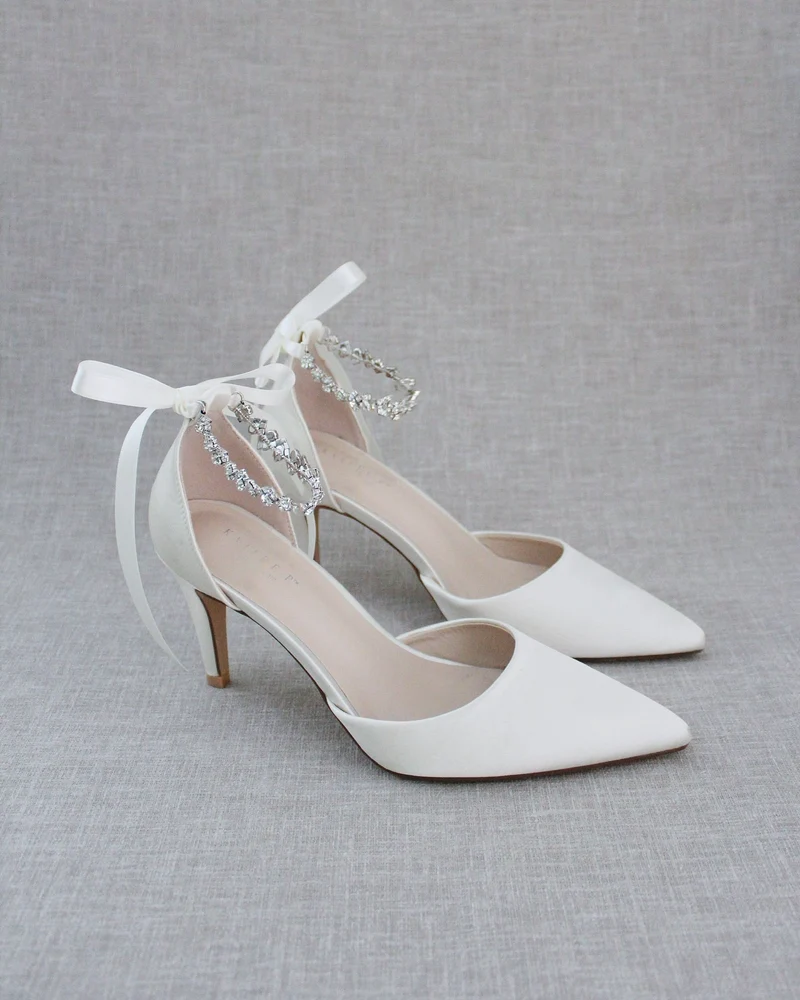 Wedding Pumps with Amaryllis Crystal Strap