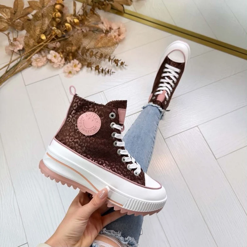 *ACTIE PLATEAU DETAIL SNEAKER LS-680 - BROWN