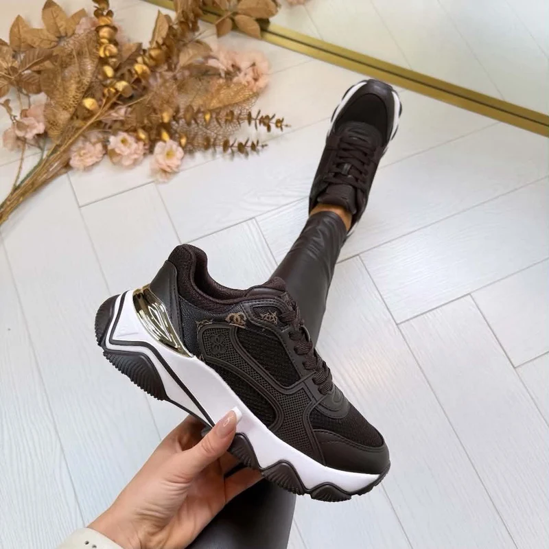 GUESS LOGO SNEAKER FLTMZZELE12 - COFFE