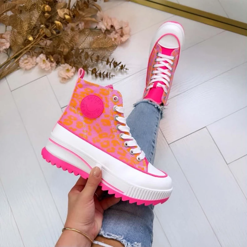 *SALE* PLATEAU DETAIL SNEAKER LS-680 - FUCHSIA