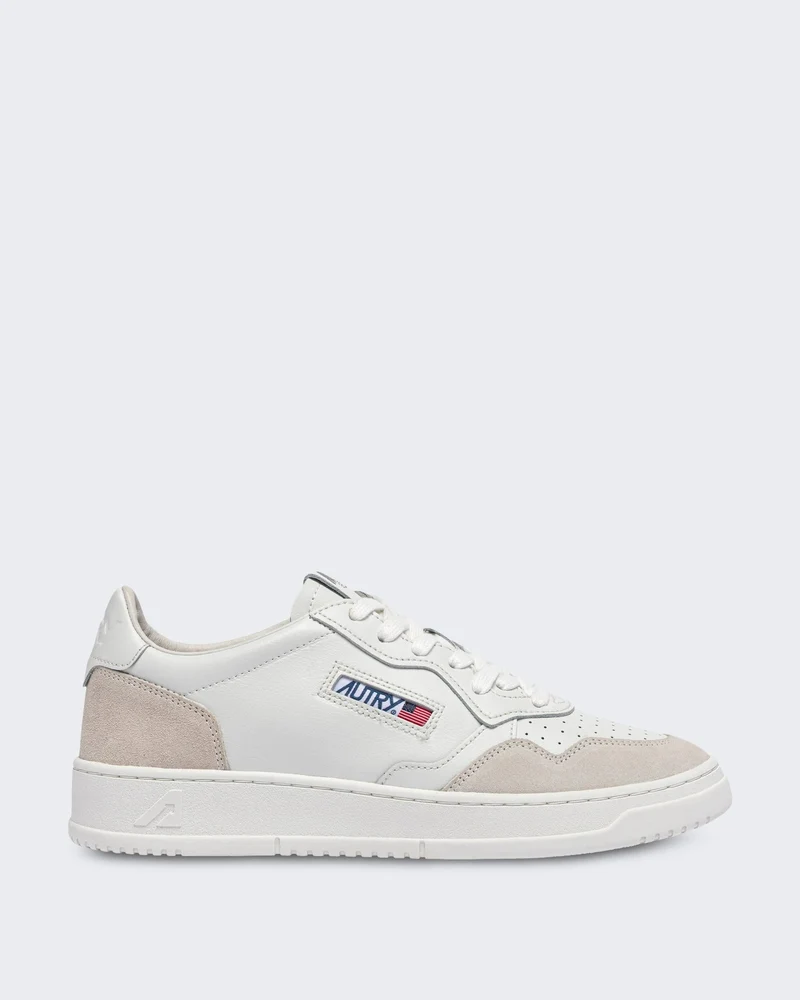 Heren Aulm-Ls30-Medalist Low Man Leat/Suede Totalwht Wit