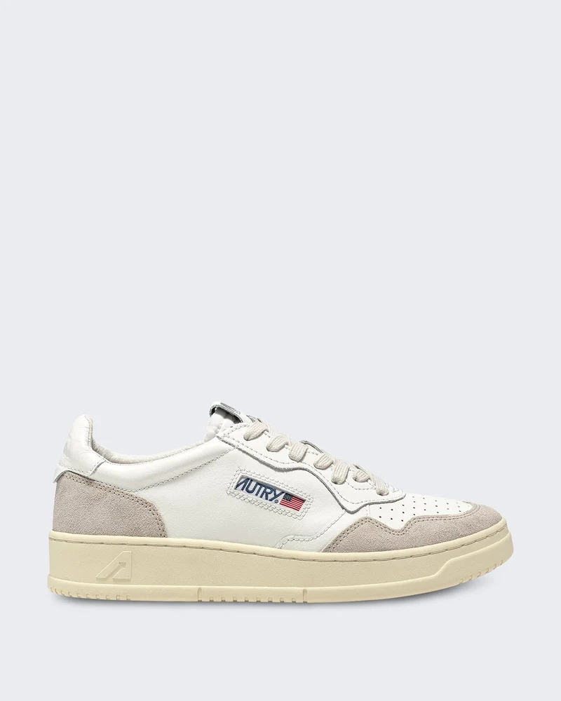 Heren Medalist Low sneakers leer suède Wit