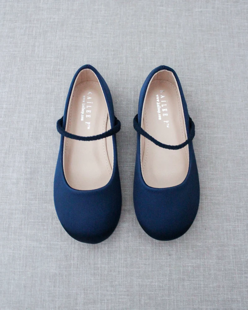 Satin Mary Jane Flats