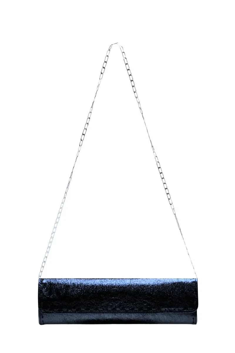 Clutch Crinkle Lambskin Navy