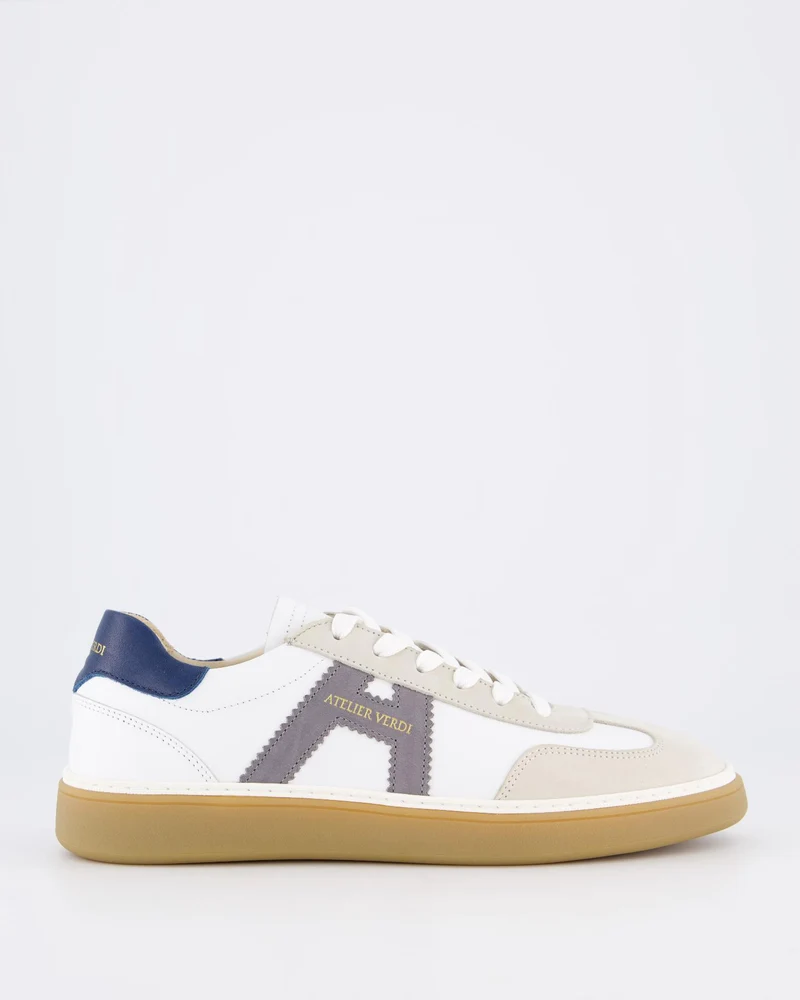 Atelier Verdi Heren Vico Sneaker Wit/Grijs