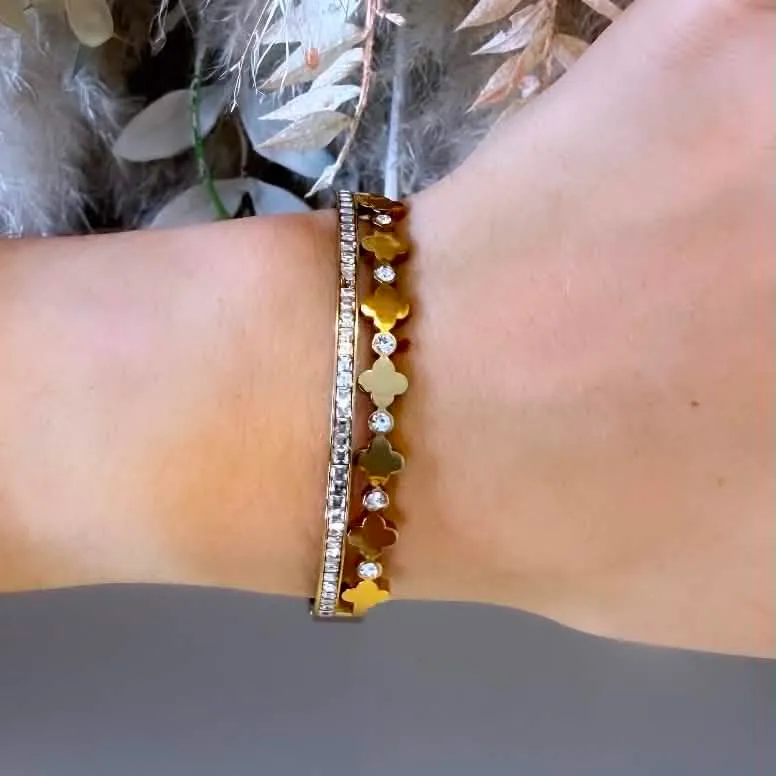 DUBBEL SPARK BRACELET MM-0262*3* - GOLD