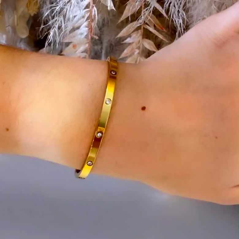 DIAMOND STIP BRACELET MM-0262*1* - GOLD