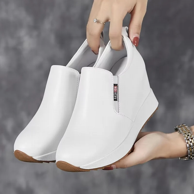 Echte leren enkellaarsjes voor dames, 7 cm