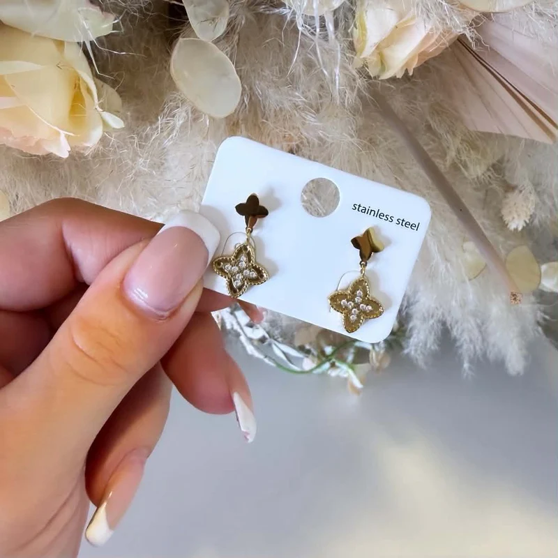 CLOVER EARRING S1079 - GOLD
