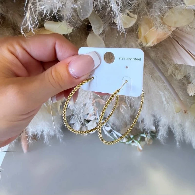 SWIRL EARRING TT-0046 - GOLD