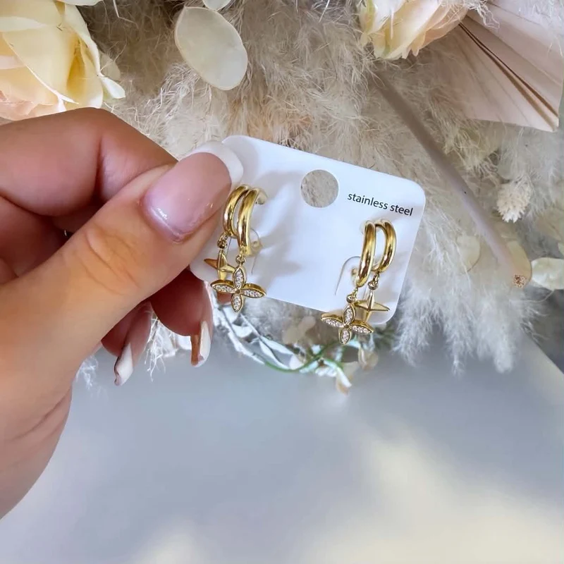 STARS EARRING EH1113 - GOLD