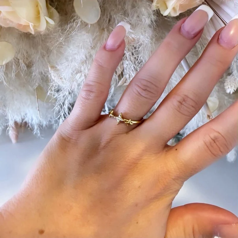TRIPLE STAR RING - GOLD