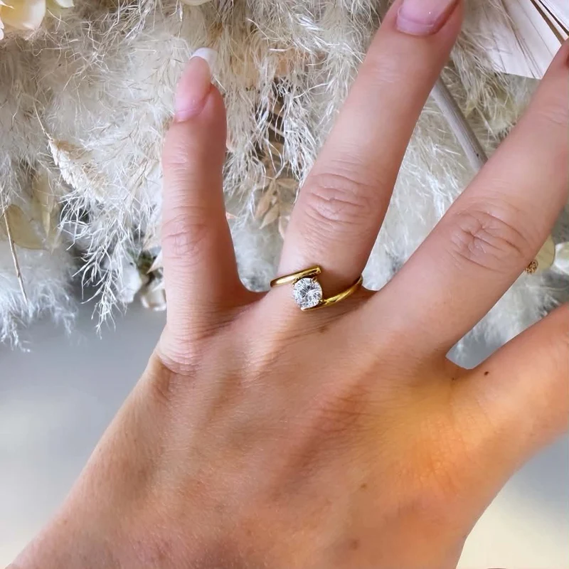 STONE RING JZ1061 - GOLD