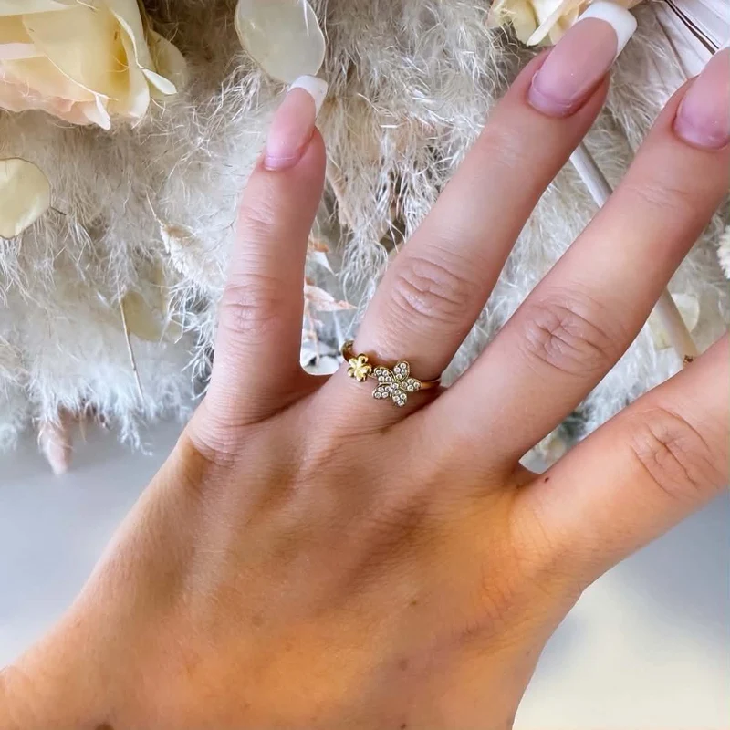 FLOWERS RING JZ1067 - GOLD