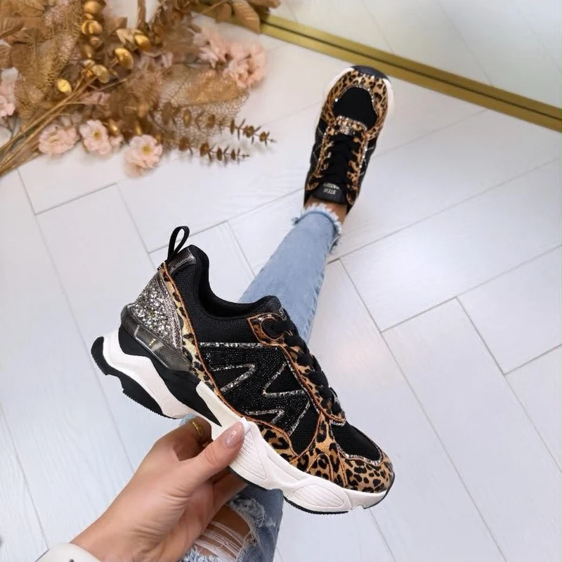 STEVE MADDEN SNEAKER SEDGWICK 5441 - BLK/LEOPARD