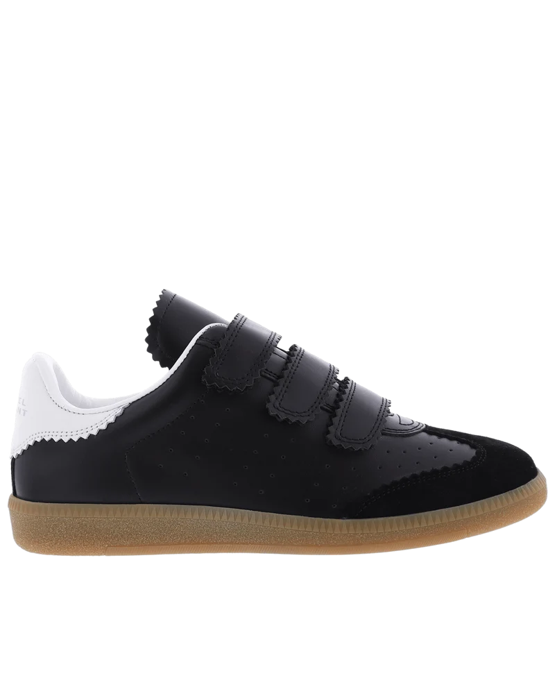 Dames Beth leren sneakers Zwart