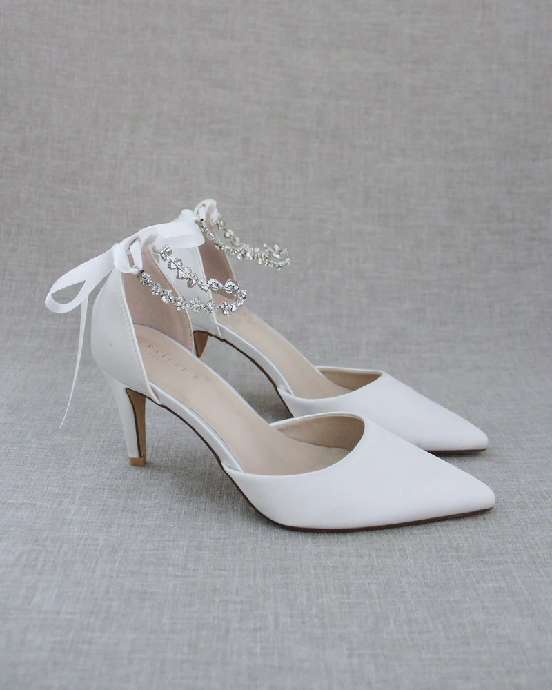 Wedding Pumps with Amaryllis Crystal Strap
