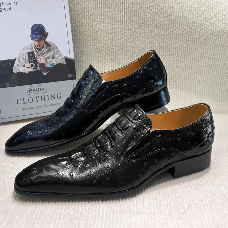 Formele Oxford leren loafers met pythonpatroon voor heren