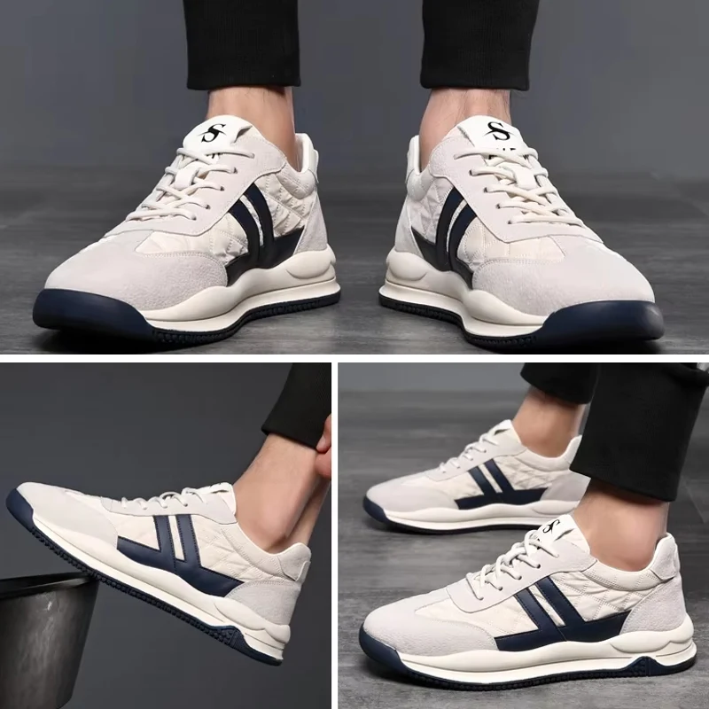 Echte leren lift sneakers lift schoenen
