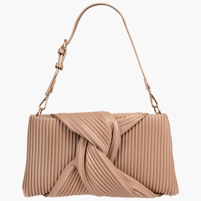 Jason Wu Pleated Knot Clutch with Shoulder Strap