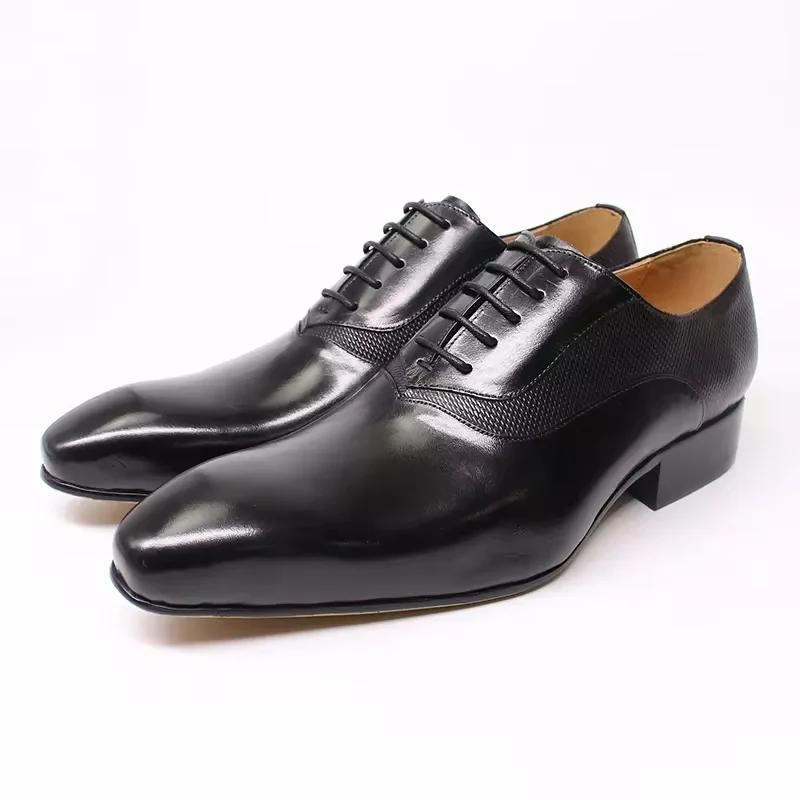 Klassieke Oxford-schoenen met spitse neus voor heren
