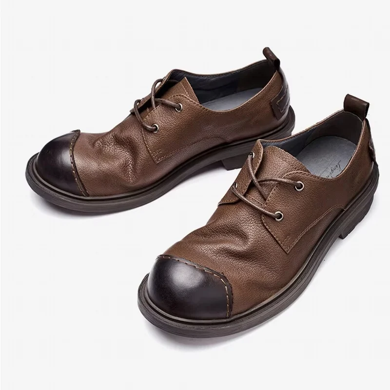 Echte koeienleren herenschoenen