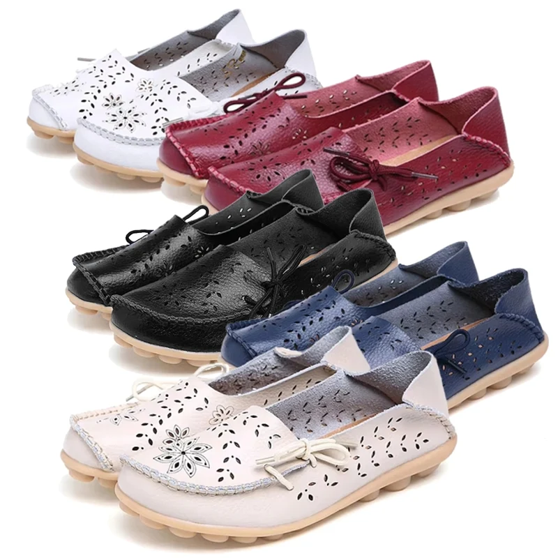 Dames Casual Schoenen Ademende Leren Loafers