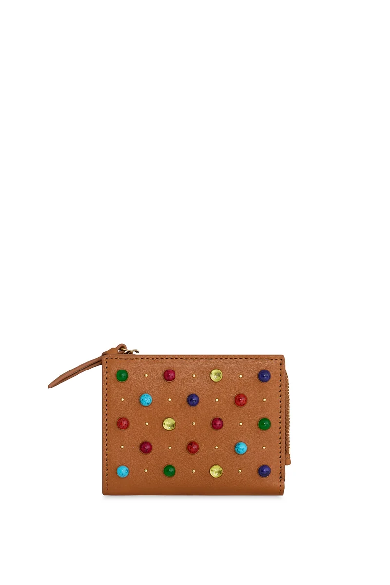 Rebecca Minkoff MEGAN SLIM WALLET W/CABACHON STUDS