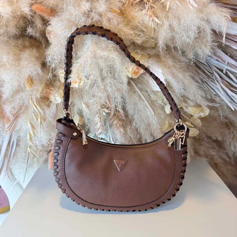 GUESS PETRA HOBO SHOULDER BAG BG975001 - CHOCOLATE