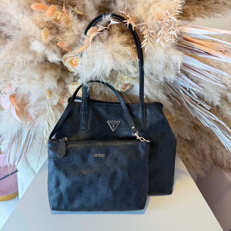 GUESS VICTTORIA 2 IN 1 TOTE BAG PG951428 - BLACKLOGO