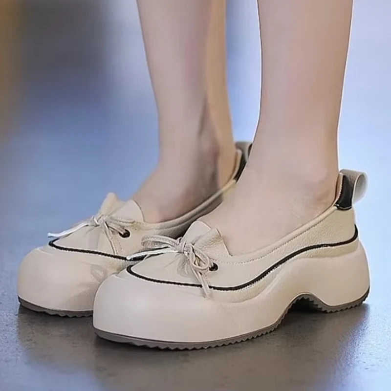 Dames PU sponszool vlinderstrik schoenen