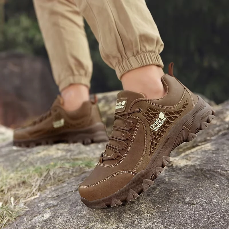 Leren antislip-wandelschoenen voor heren
