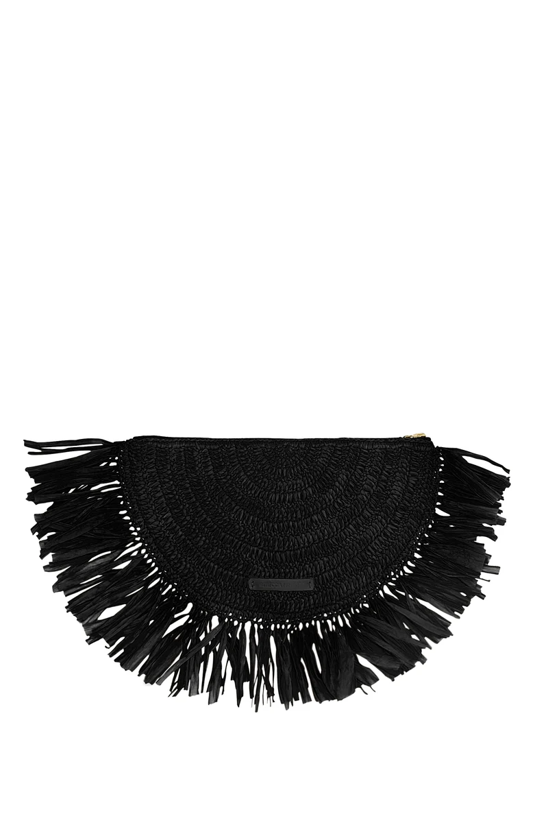 Rebecca Minkoff Lucia Raffia Fringe Clutch