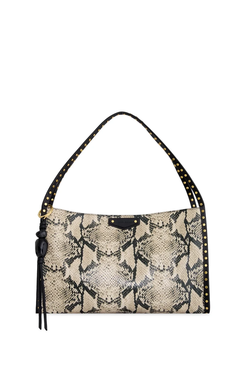 Rebecca Minkoff Dylan Snake Print Studded Shoulder Bag