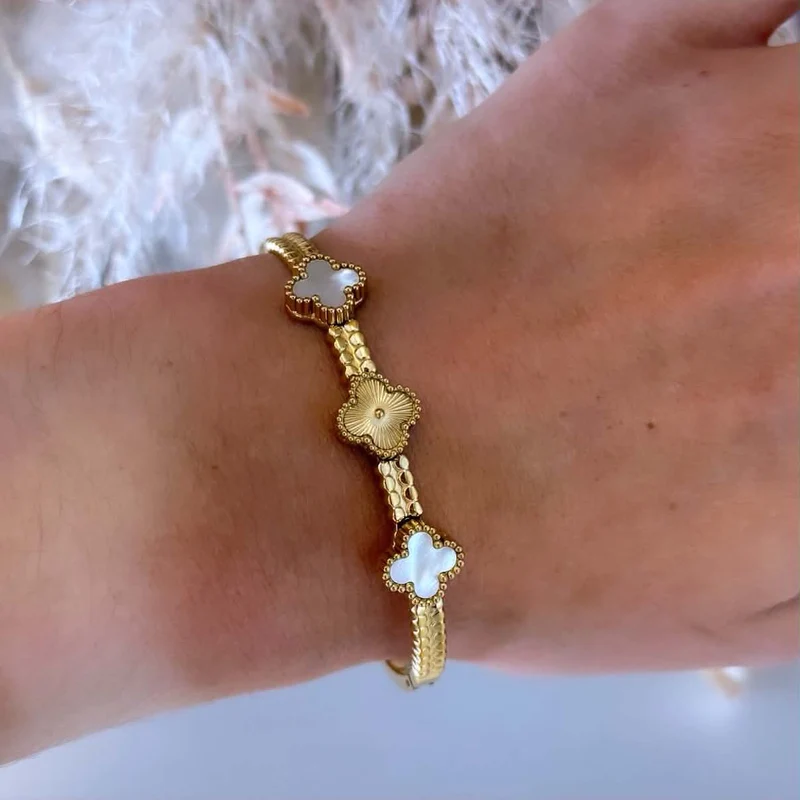 TRIPLE KLAVER BRACELET TT-0027 - GOLD